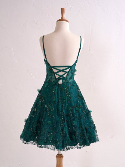 Floral Strapless Sweetheart Short Cocktail Dresses