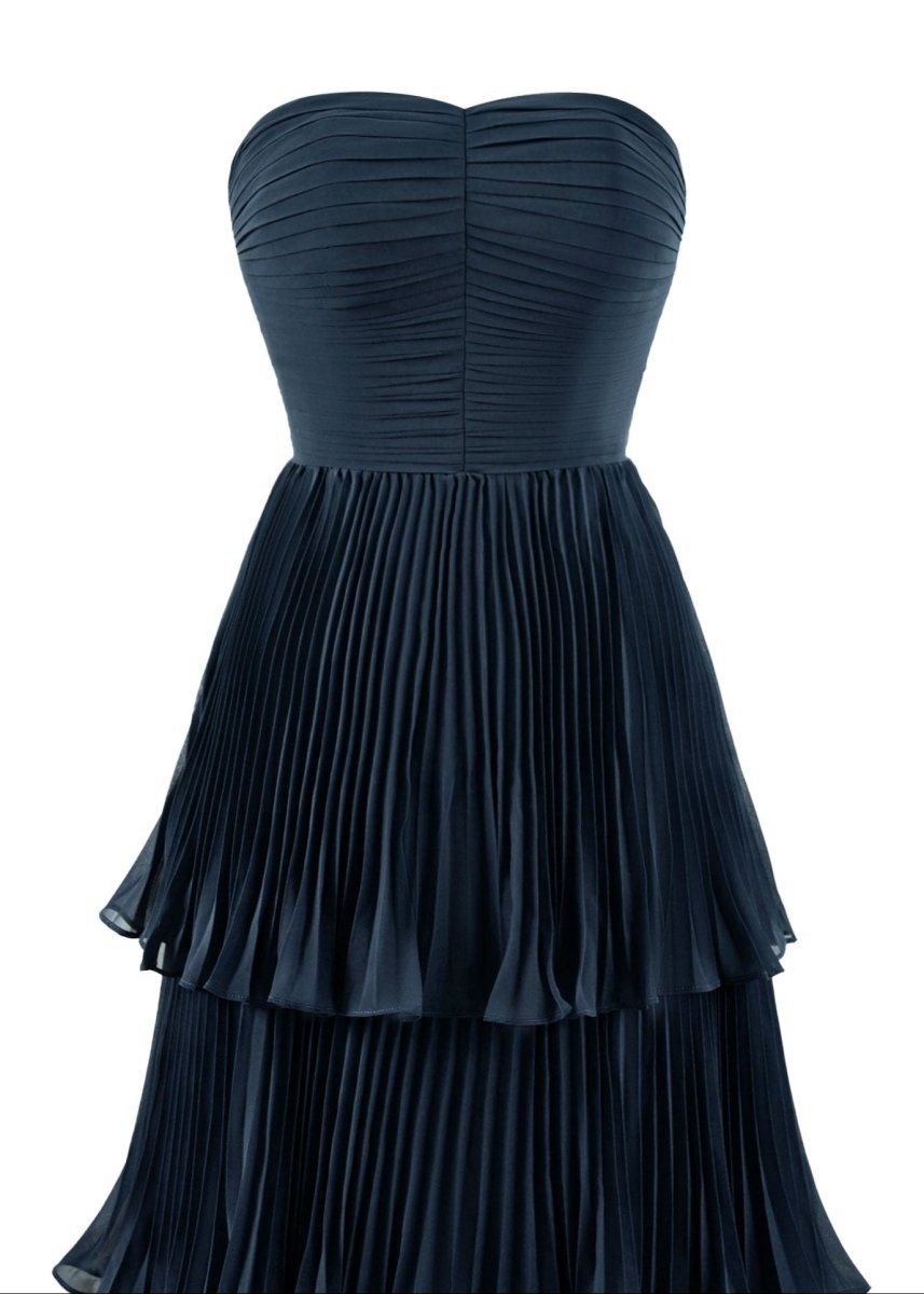 Strapless Ruffle Multi-Layer Long Prom Dresses