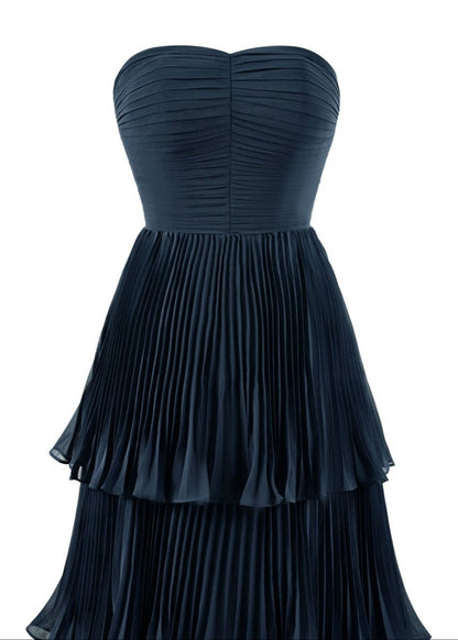 Strapless Ruffle Multi-Layer Long Prom Dresses