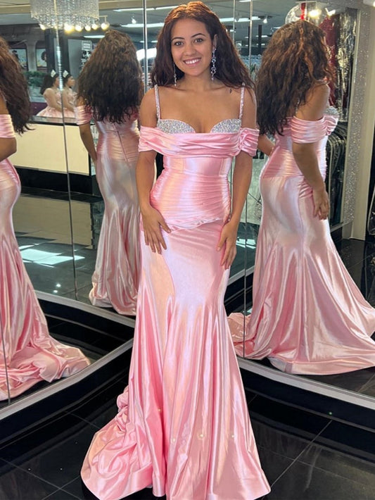 Sweetheart Neck Long Mermaid Prom Dresses