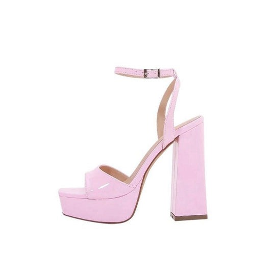 Chunky One Strap High Heel Sandals