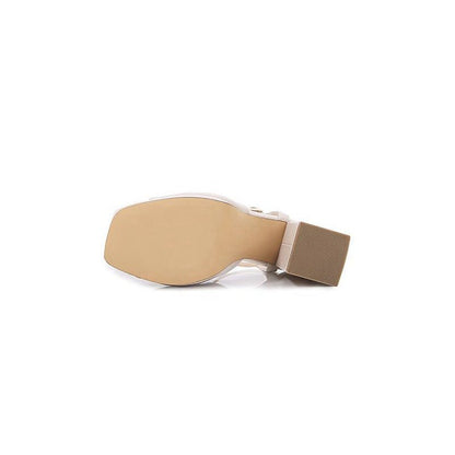 Chunky Heeled Ankle Strap Platform Sandal
