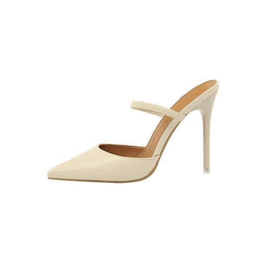 Apricot Stiletto Pointy Heels