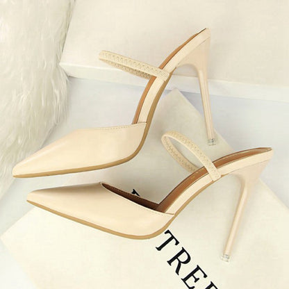 Apricot Stiletto Pointy Heels