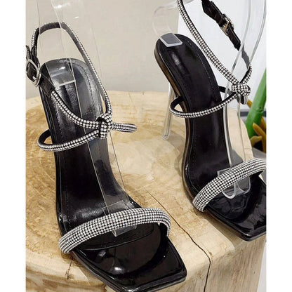 Square Toe Stiletto High Heels