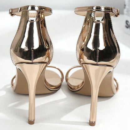 One Word Buckle High Heels