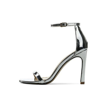 One Word Buckle High Heels