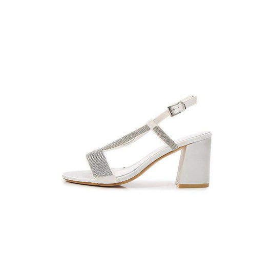 Rhineshones Open Toe Block Heel Sandal