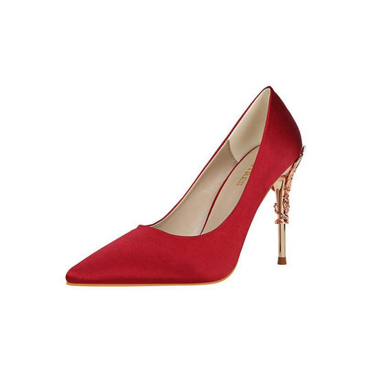 Shallow Metal Stiletto Heels