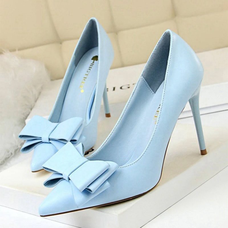 Stiletto Pointy Heels with Bows