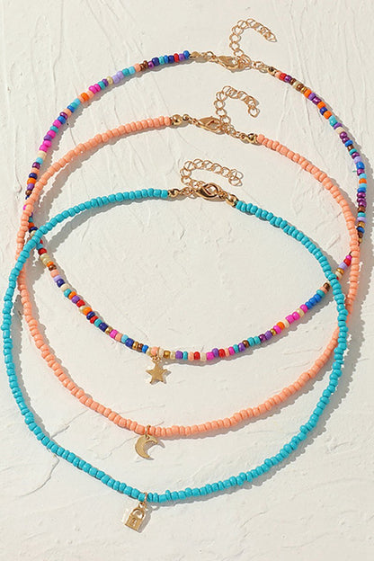 Three-color Boho Style Necklace