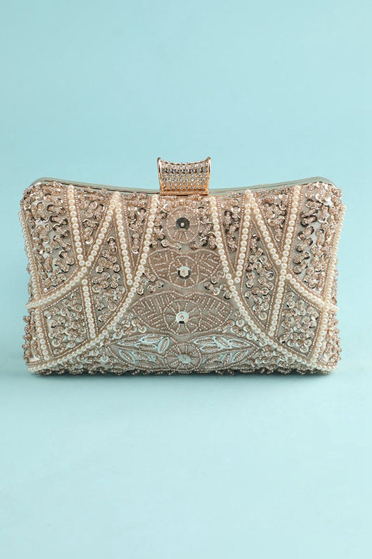 Reto Pearl Embroidery Handbag