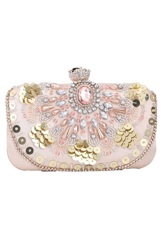 Sequins Rhinestones Square Party Handbag