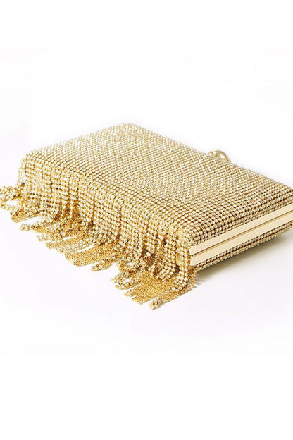Tassels Golden Exquisite Square Party Handbag