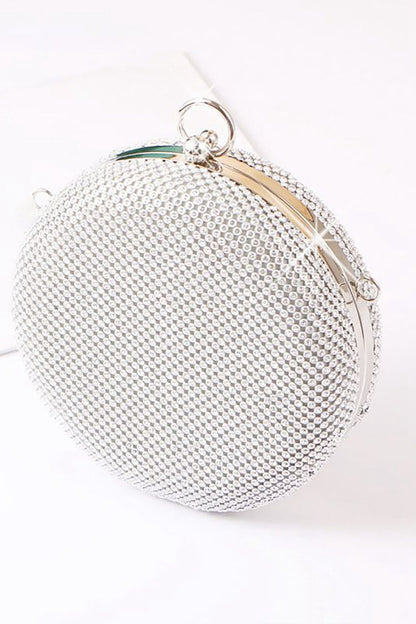 Silver Exquisite Round Party Handbag