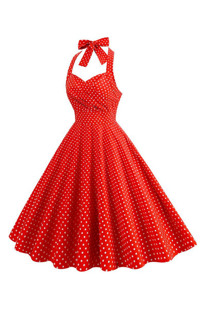 Halter Polka Dots 1950s Dresses