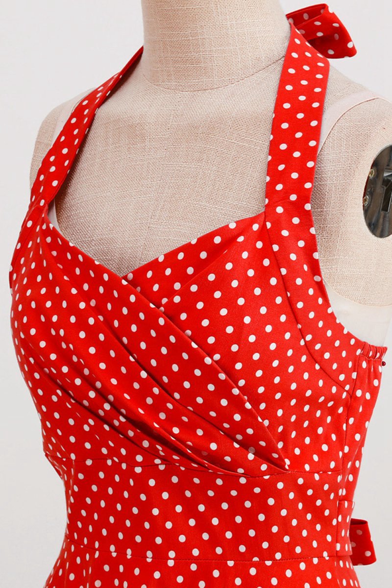 Halter Polka Dots 1950s Dresses
