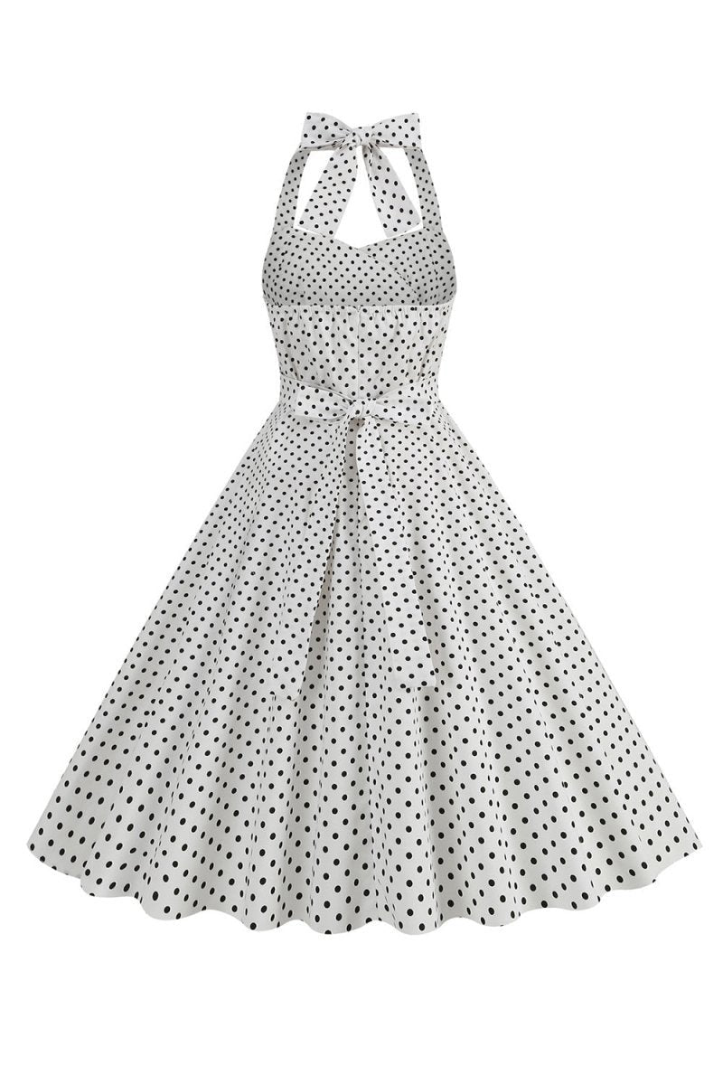 Halter Polka Dots 1950s Dresses