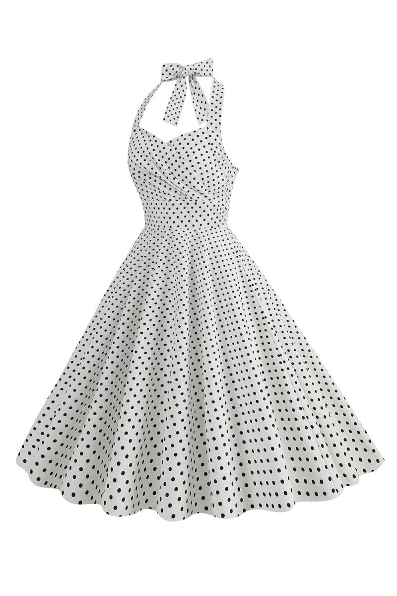Halter Polka Dots 1950s Dresses