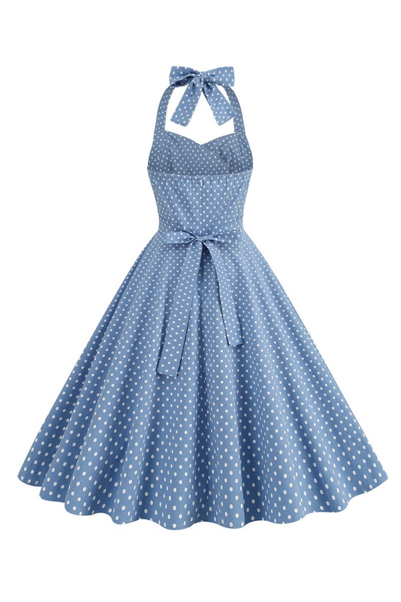 Halter Polka Dots 1950s Dresses