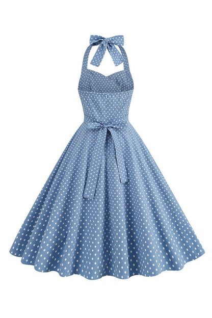 Halter Polka Dots 1950s Dresses