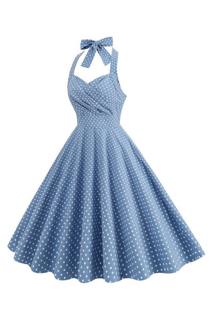 Halter Polka Dots 1950s Dresses