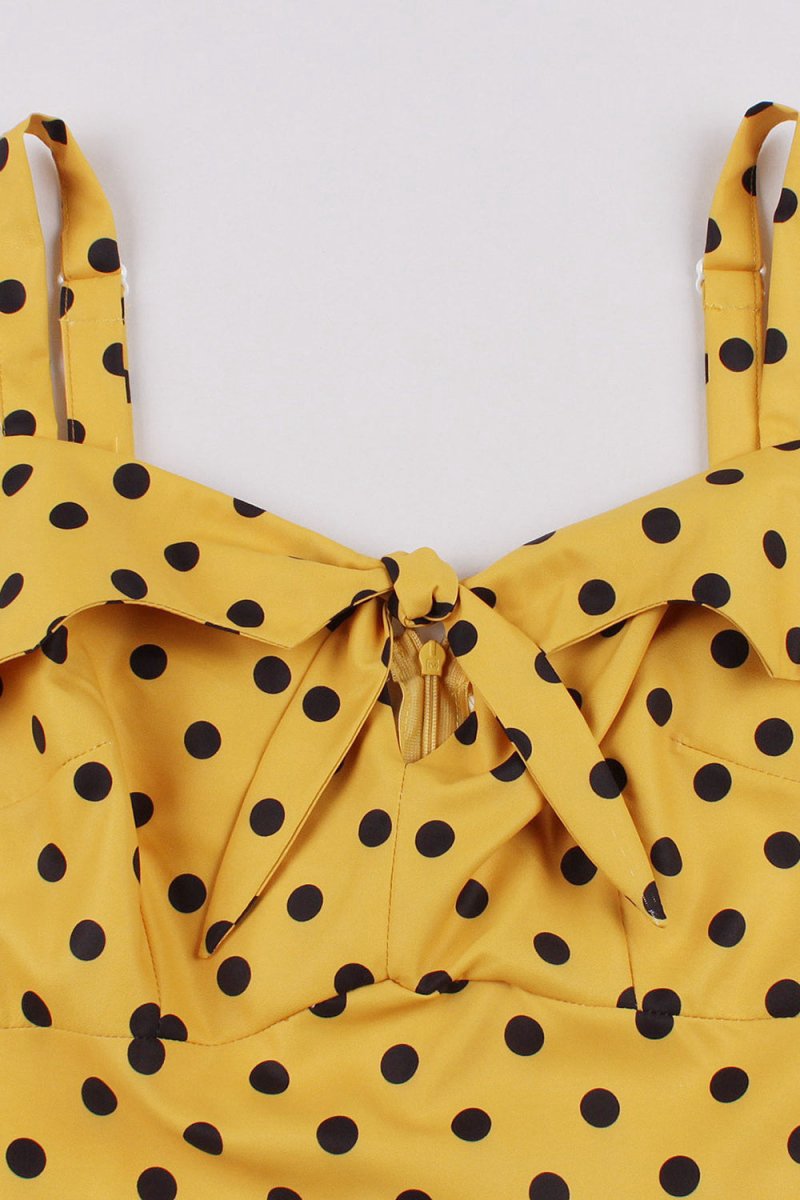 Spaghetti Straps Polka Dots 1950s Dresses
