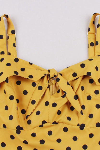 Spaghetti Straps Polka Dots 1950s Dresses