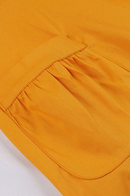 Swing V Neck Vintage Dresses with Short Sleeves