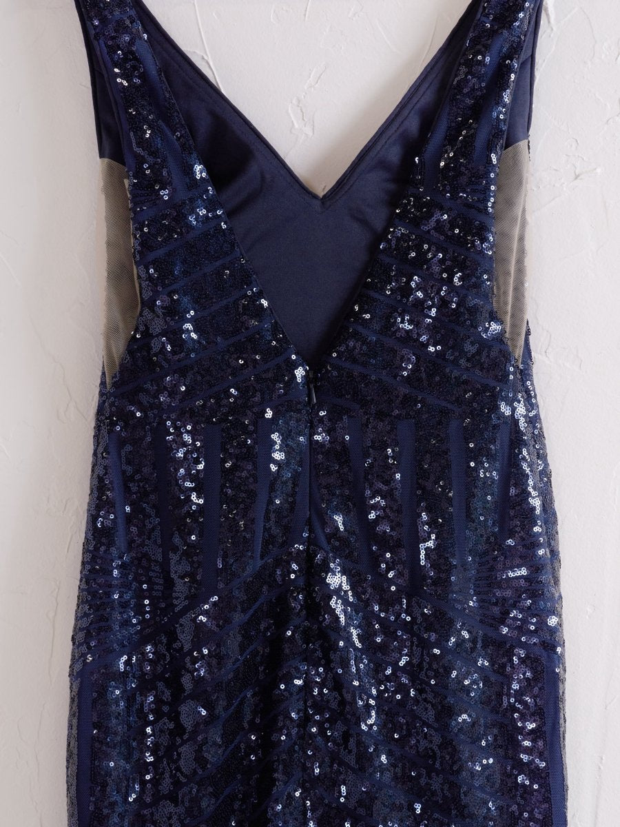 Mermaid Deep V Neck Sequins Prom Dresses