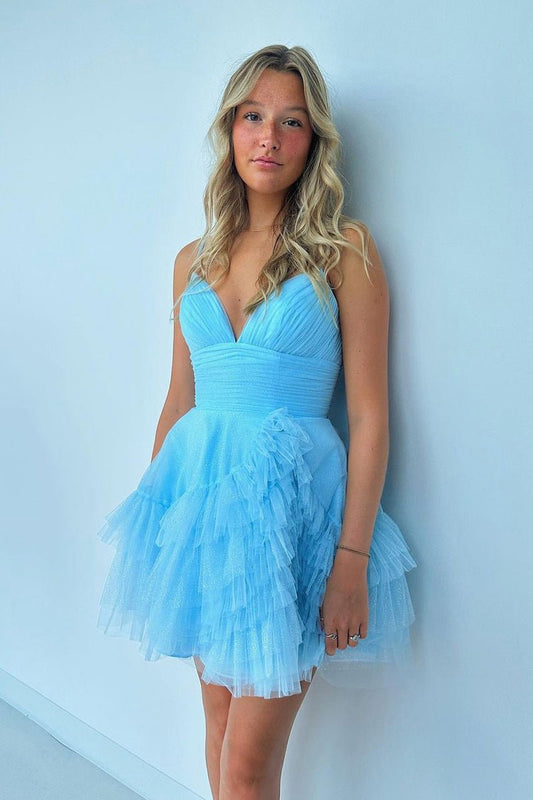 Short A-line Sparkling Homecoming Dresses