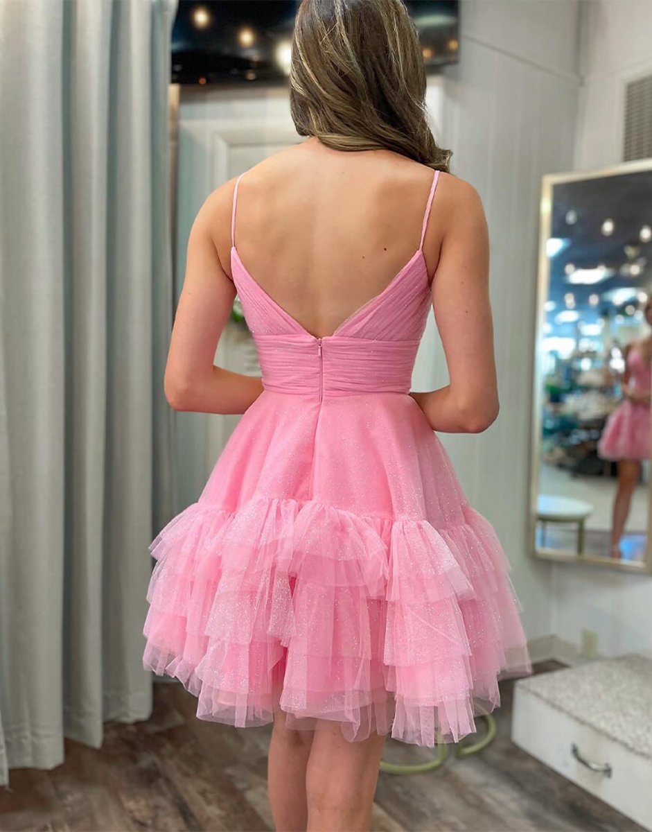 Short A-line Sparkling Homecoming Dresses