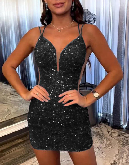Sheath Sequin Homecoming Dresses