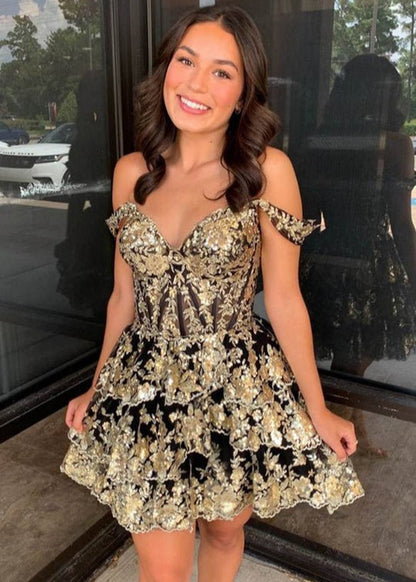 Short A-line Sweetheart Tie Homecoming Dresses