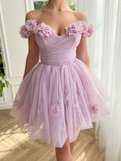 Corset Strapless Short Tulle Homecoming Dresses