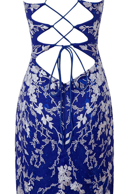 Sheath Short Spaghetti Straps Lace Homecoming Dresses