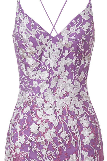 Sheath Short Spaghetti Straps Lace Homecoming Dresses