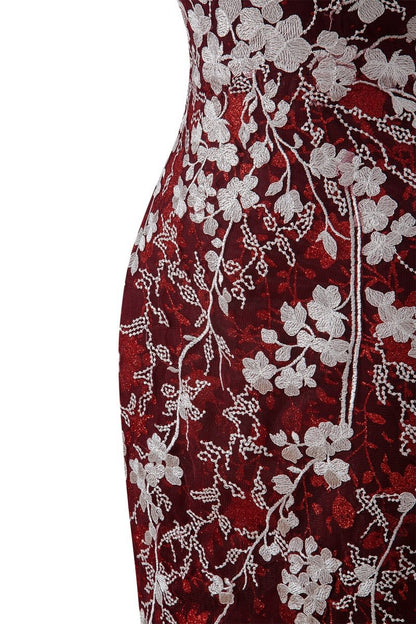 Sheath Short Spaghetti Straps Lace Homecoming Dresses
