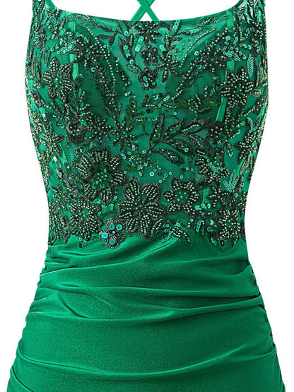 Sheath Short Spaghetti Strap Jersey Homecoming Dresses