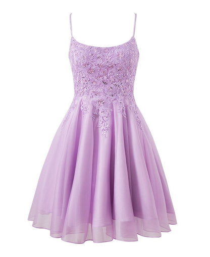 A-line Chiffon Short Homecoming Dresses