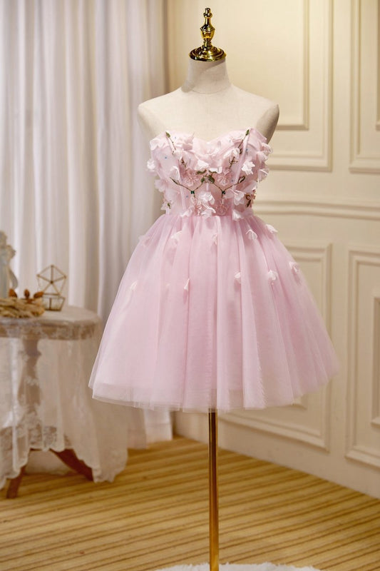 A-line Tulle Short Homecoming Dresses