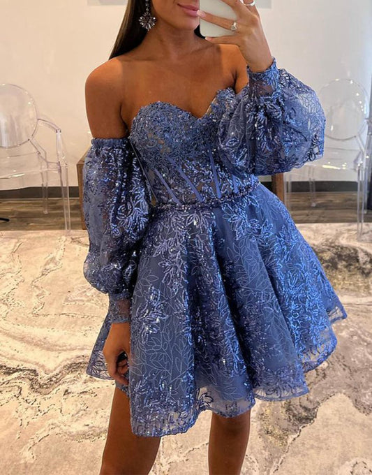 A-line Sweetheart Homecoming Dresses