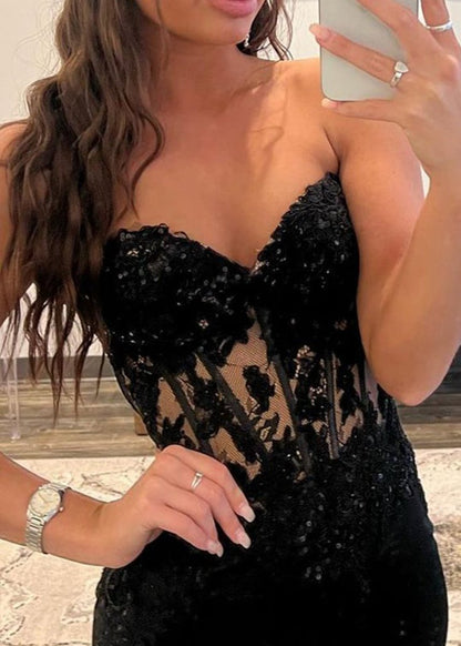 Sheath Sweetheart Long Satin Prom Dresses with Slit