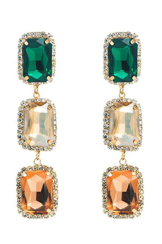 Rhinestone Beaded Party Earrings