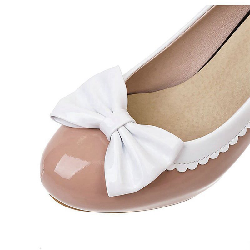 Retro Bowknot High Heels Shoes