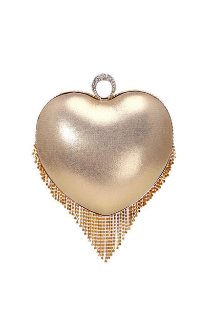 Champagne Beaded Pearls Party Clutch