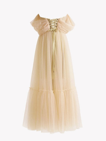 A-line Tulle Sweetheart Tea-Length Homecoming Dresses