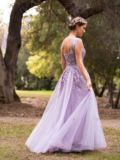 Sweet-Heart Tulle One Shoulder Floor Length Prom Dresses