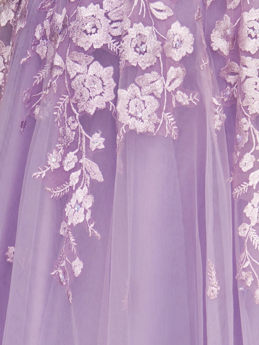 Sweet-Heart Tulle One Shoulder Floor Length Prom Dresses