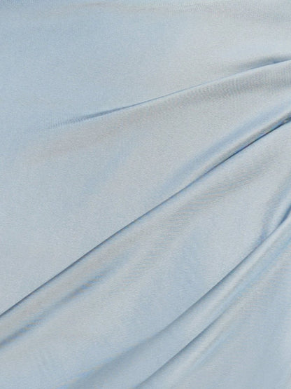 Mermaid Satin Long Prom Dresses with Slit